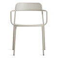 Trim Armchair by Blu Dot in Putty perforated powder-coated steel, front view
