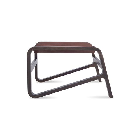 Toro Ottoman by Blu Dot in Chocolate Smoke, side view