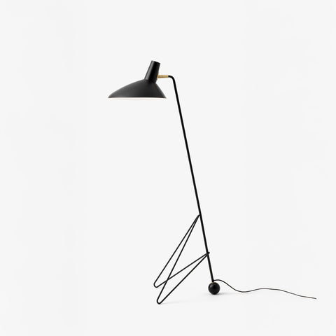 Tripod HM8 Floor Lamp in black by &Tradition, designed by Hvidt & Mølgaard, Danish mid-century modern design
