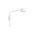 Verge Adjustable Sconce by Blu Dot in White, low three-quarter view