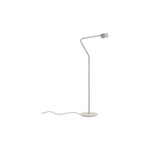 Verge Floor Lamp by Blu Dot in Putty, low front view
