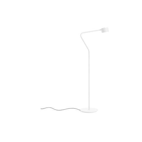 Verge Floor Lamp by Blu Dot in White, low front view