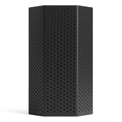 Wink Large Lantern by Blu Dot in black powder-coated perforated aluminum
