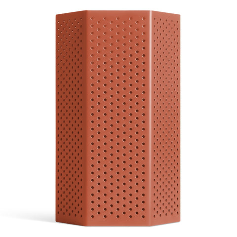 Wink Large Lantern by Blu Dot in Tomato powder-coated perforated aluminum