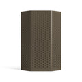 Wink Medium Lantern by Blu Dot in Dark Olive perforated powder-coated aluminum, front view