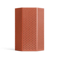 Wink Medium Lantern by Blu Dot in Tomato perforated powder-coated aluminum, front view