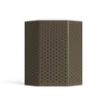 Wink Small Lantern by Blu Dot in Dark Olive perforated powder-coated aluminum, front view