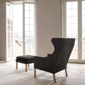 Handcrafted Wing Ottoman by Børge Mogensen, mid-century Danish style