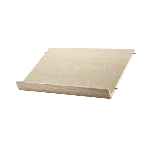 Magazine Shelf in ash finish, 22.8"W x 11.8"D – String™ Scandinavian shelving component