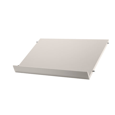 Magazine Shelf in beige finish, 22.8"W x 11.8"D – String™ Scandinavian shelving component