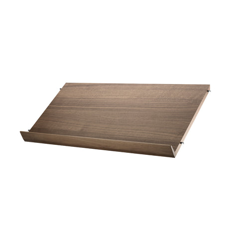 Magazine Shelf in walnut finish, 30.7"W x 11.8"D – String™ Furniture shelving system