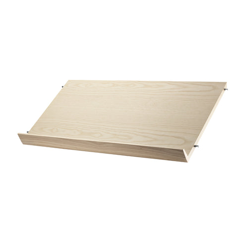 Magazine Shelf in ash finish, 30.7"W x 11.8"D – String™ system modular shelf