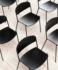 lynderup chair by borge mogensen for fredericia furniture in black finish with wooden seat