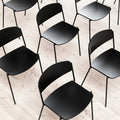 lynderup chair by borge mogensen for fredericia furniture in black finish with wooden seat