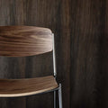 lynderup chair by borge mogensen for fredericia furniture with walnut finish and chrome frame