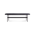 Daybench by Blu Dot in Ink Leather with Oblivion frame