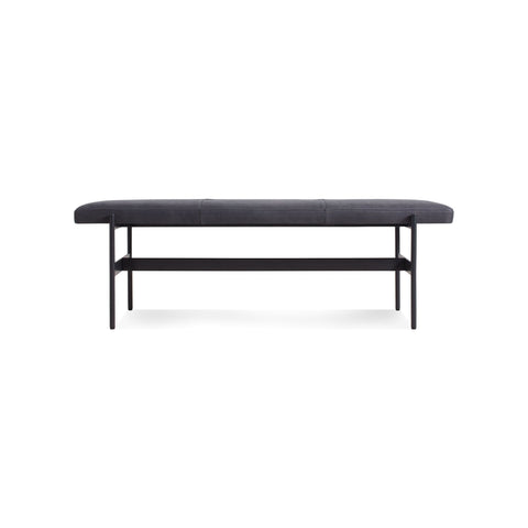 Daybench by Blu Dot in Ink Leather with Oblivion frame