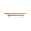 Daybench Jumbo by Blu Dot in Camel Leather with Putty legs, low front view