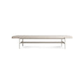 Daybench Jumbo by Blu Dot in Maharam Mantle In Future with Putty legs, low front view