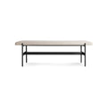 Daybench by Blu Dot in Maharam Mantle In Future with Oblivion frame, low front view