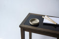 No 1 Side Table, Oak Dark Oil - Black Glass by Sibast