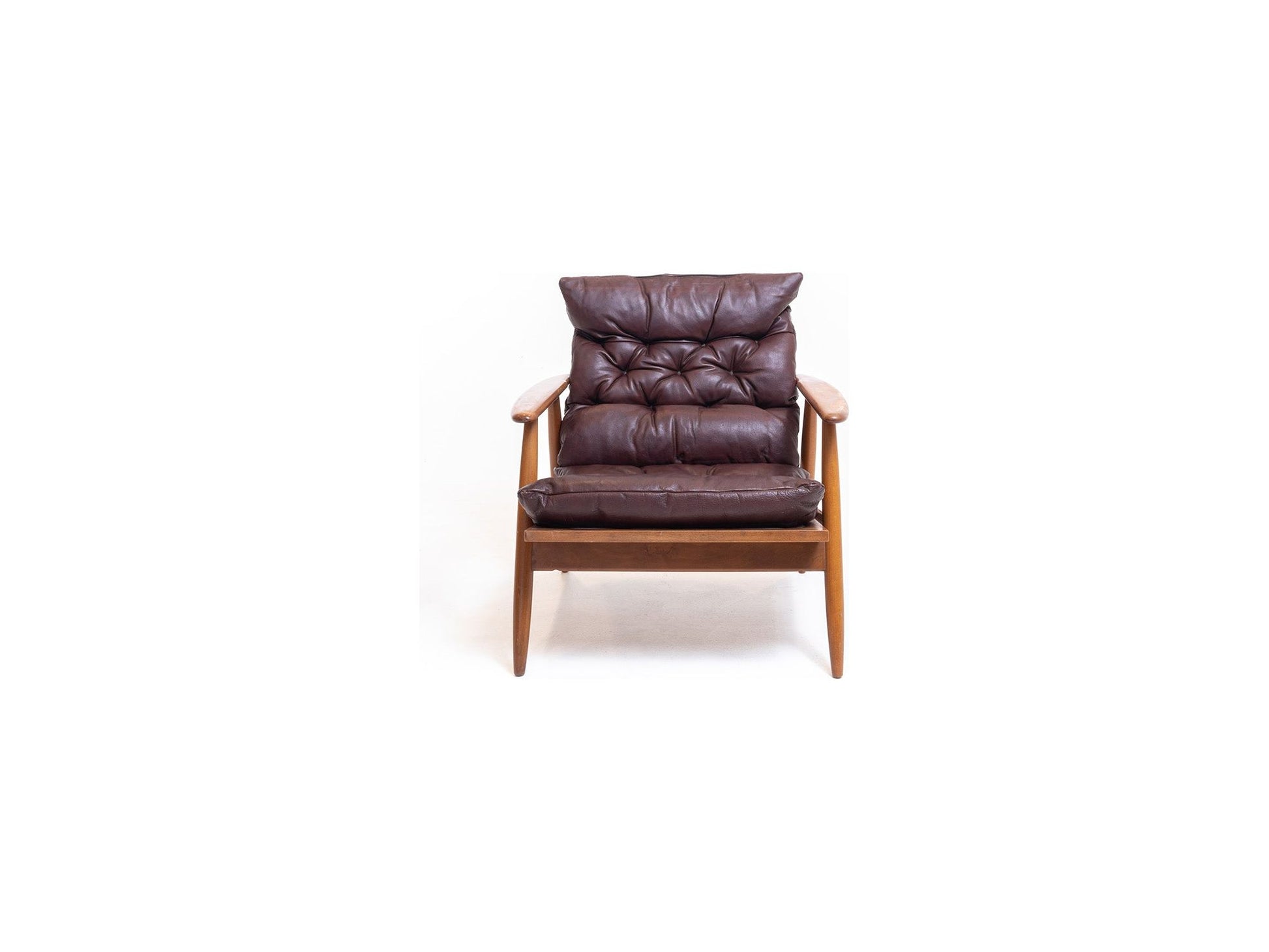 Mid Century Modern Beechwood Lounge Chair Habitus London