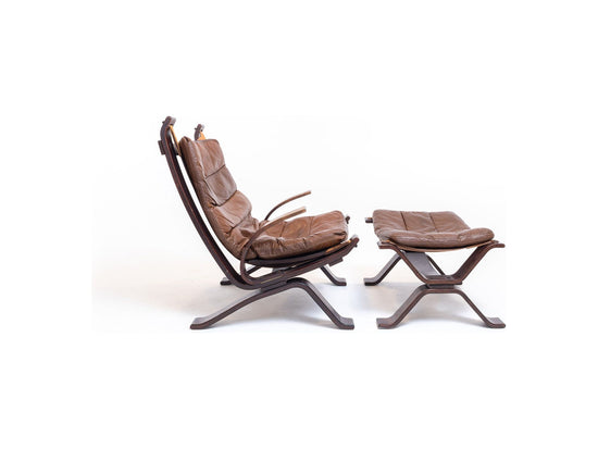 'Focus' Leather and Bentwood Lounge Chair by Bramin Habitus London