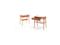 Pair of Teak & Oak Bedside Tables by Carlström & Co Möbelfabrik Habitus London