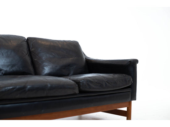 Vintage Danish 3 Seater Leather Sofa Habitus London