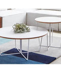 Array End Table and Coffee Table in White by Gus Modern