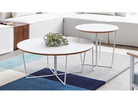 Array End Table and Coffee Table in White by Gus Modern
