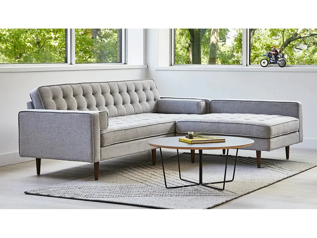 Array Coffee Table Round in White by Gus Modern