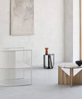 Steel white danish design lounge chair Kristina Dam Studio