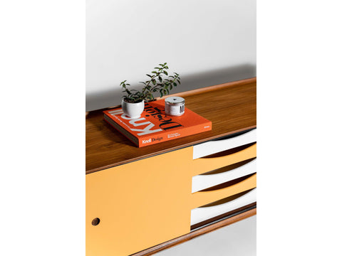 Teak Sideboard with Reversible Doors by Bruno Hansen