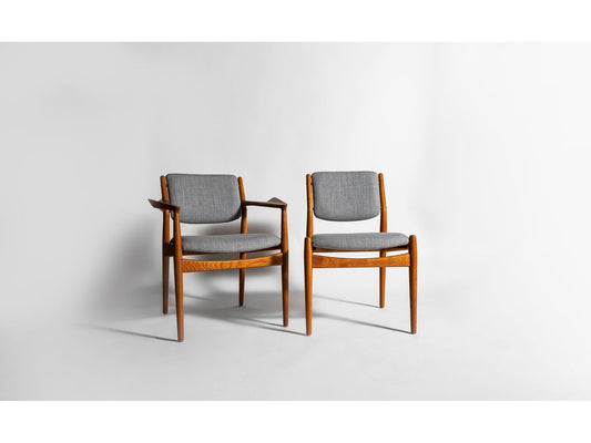 Set of 8 Oak Dining Chairs by Arne Vodder for Sibast