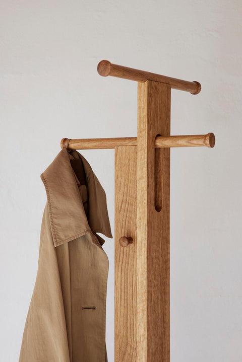 Foyer Coat Stand, White Oak by Form & Refine