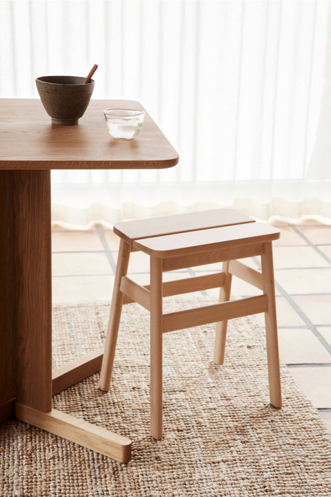 Angle Standard Bar Stool 65, Beech by Form & Refine