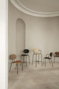 Piet Hein Bar Chair, Black Edition With Armrest by Sibast