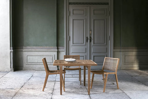 Rib Dining Table, Square by Sibast