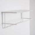 kristina dam studio white steel coat rack with shelf grid coat hanger