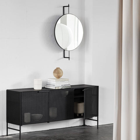 Rotating Mirror, Black by Kristina Dam Studio